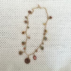 Joan Rivers Victorian Language of Flowers 18 Charm Locket Pendant Necklace